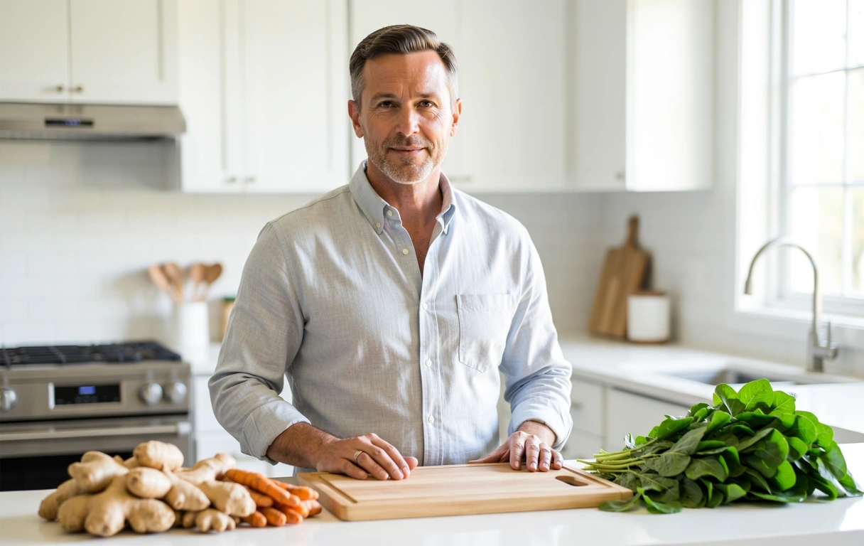 Professional nutritionist in a natural lighting environment
